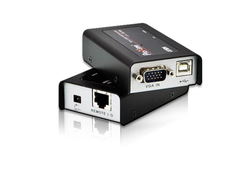 KVM удлинитель, Mini USB, до 100 м. Cat 5e