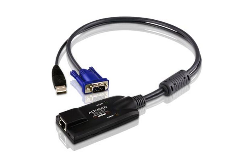 KVM кабель-адаптер, USB, Cat 5e до 40 м.