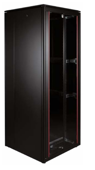 Шафа підлогова DYNAmic 42U 19" 800x1000мм, перф.двері, 63% чорна.