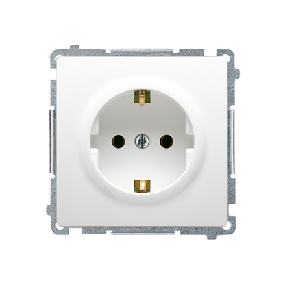 Розетка електрична Simon Basic, schuko, 16AX 250V~, біла (BMGSZ1.01/11)