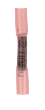 Мідний з'єднувач багатожильного кабелю 18-22AWG у червоній в термоусадковій трубці (25шт/пак)