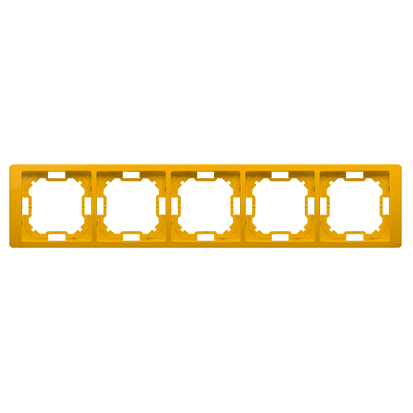Рамка Neos BASIC 5x, желтый (BMRC5/034)