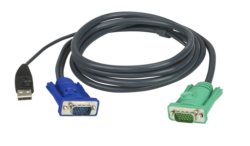 Кабель KVM, USB, SPHD-15, 1,2 м.