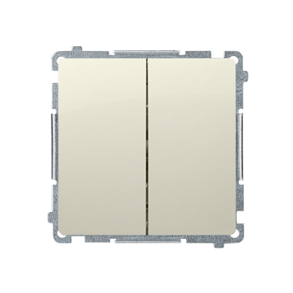 Выключатель Basic двуклавишный, бежевый (BMW5.01/12)