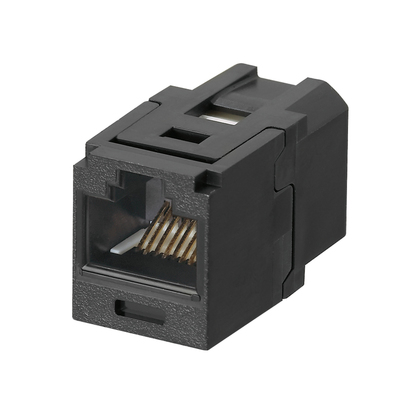 Модуль Mini-Com RJ45 UTP, прохідний, кат.5е, чорний