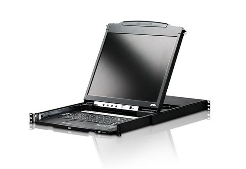 KVM Консоль Dual Rail с 19" LCD экраном, 1 кабель в комплекте, 19"