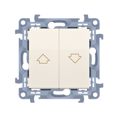 Bыключатель ролетный SIMON10 нажимной, кремовый  (CZP1.01/41)