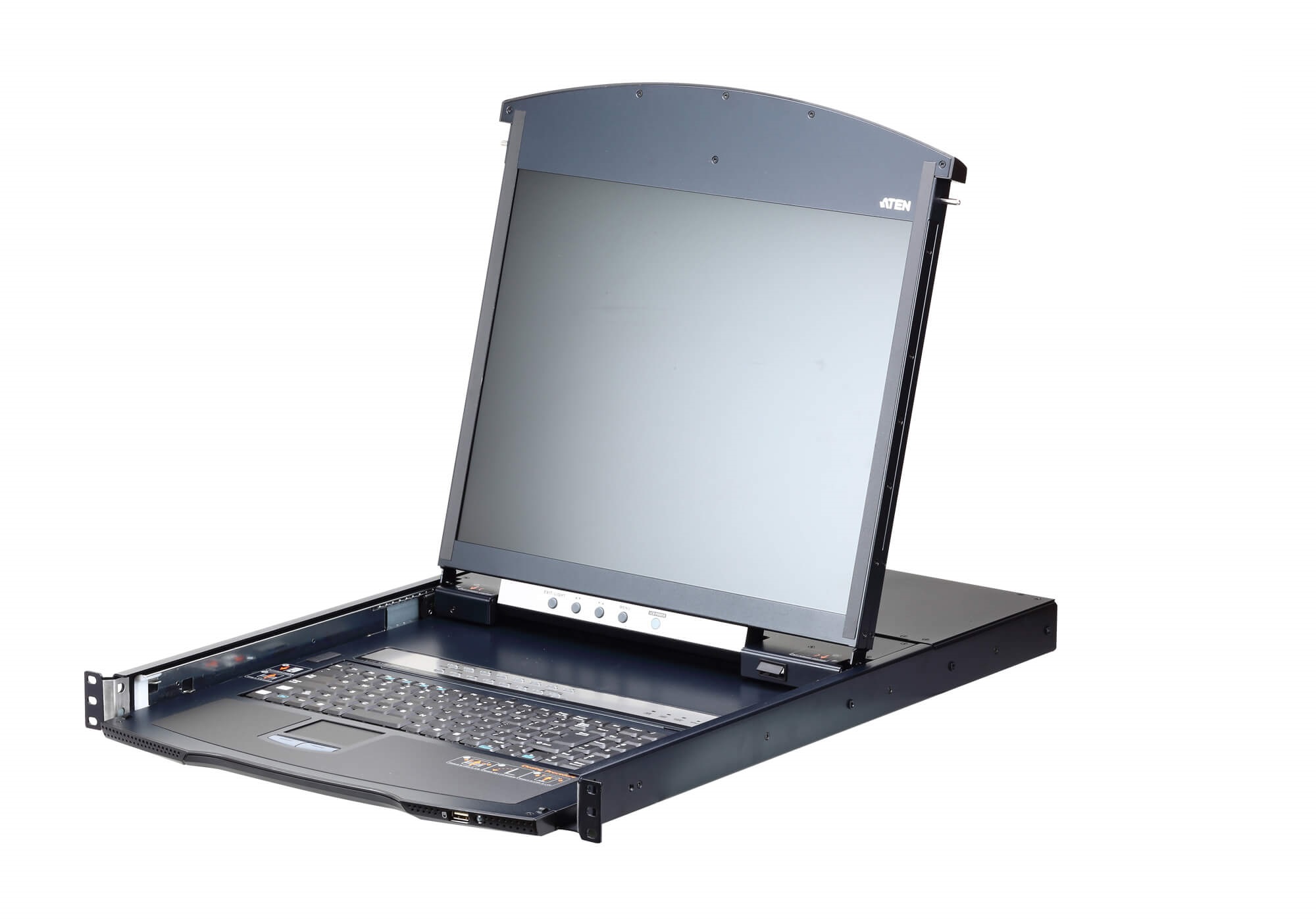 16-портовый Cat 5e KVM over IP коммутатор Dual Rail с 19" LCD экраном, 19"