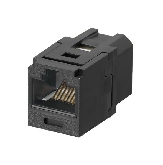 Модуль прохідний Mini-Com RJ45 UTP, кат.6, чорний