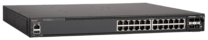 Комутатор ICX 7450 Switch, 24x1GbE, 3 modular slots for optional uplinks/stacking