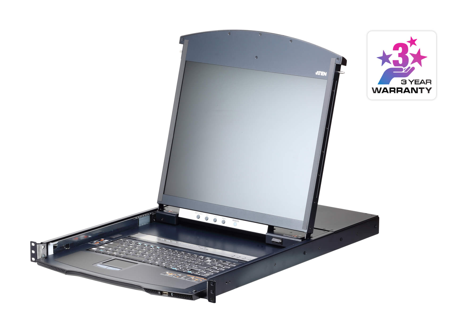 8-портовий Dual Rail LCD (19") KVM-перемикач, over IP, UTP, 1-Local/1-Remote Access