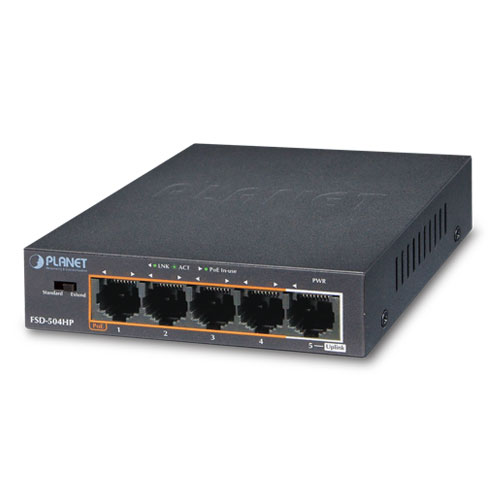 4-Port 10/100Mbps 802.3af/at PoE + 1-Port 10/100Mbps Desktop Switch (60 W)