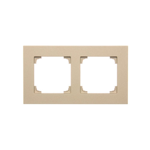 Рамка Simon55 LINE 2x, шампань матовий (TR2/144)