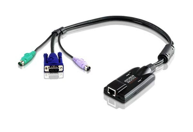 KVM кабель-адаптер, PS/2, Cat 5e до 50 м.