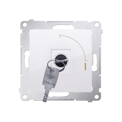 Выключатель Premium одноклавишный с ключом, белый (DW1K.01/11)
