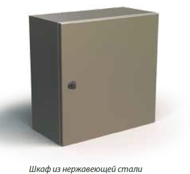Компактна зовнішня шафа 600х600х400мм IP55 нерж.