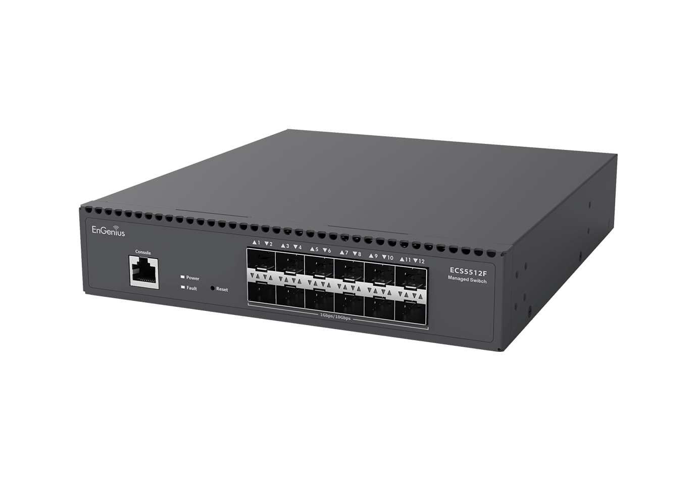 Комутатор EnGenius ECS5512F Cloud Managed Switch 12xSFP+ L2+  19" 1/2 rack 1U