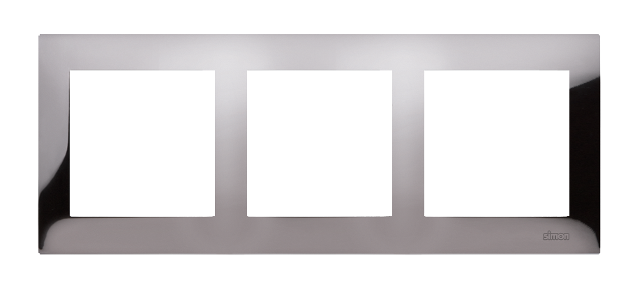 Рамка розетки Premium 3x, металлическая темная сталь (DR3/67)
