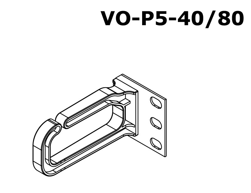 Кабелеутрим. гориз. 40х80мм., 1шт.