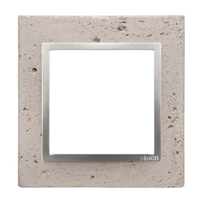 Рамка Premium NATURE 1x, светлый бетон серебро (DRN1/92)