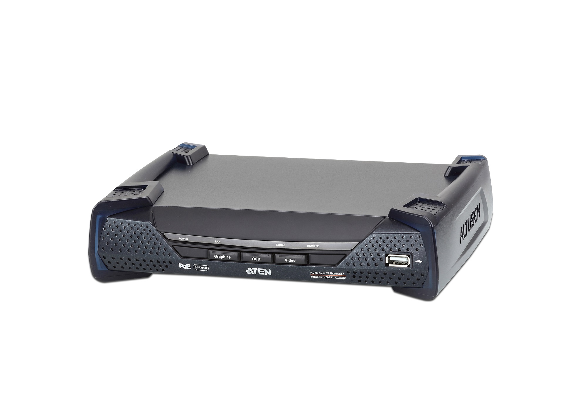 4K USB HDMI Single Display KVM подовжувач over IP, PoE, Receiver