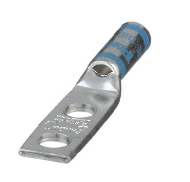 Наконечник з двома отворами 1/4'’, для кабелю #6 AWG , прямий (50шт/пак)