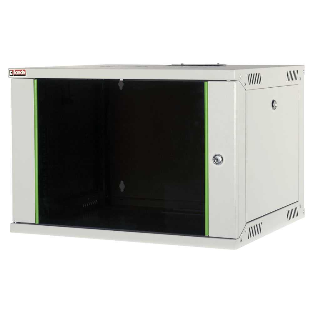 Шкаф настенный 19" 7U 540x450 Eurobox, чорный