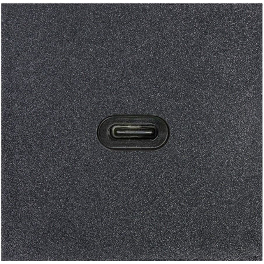 Розетка К45 45х45 мм 1хUSB-C 3.0 "мама-мама", чорний (K128E/14)