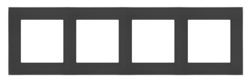 Рамка Simon55 NATURE 4x, скло матове чорне (TRN4/179)