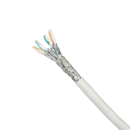 Кабель кат 6A S/FTP, LSZH (Dca-s1a-d1-a1), білий