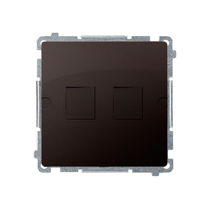 Адаптер Basic для 2xRJ45 Keystone мет. суппорт, шоколадный (BMPT/47)
