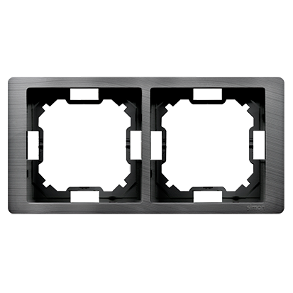 Рамка Neos BASIC 2x, титановый (BMRC2/052) Рамка Neos BASIC 2x, титановый (BMRC2/052)