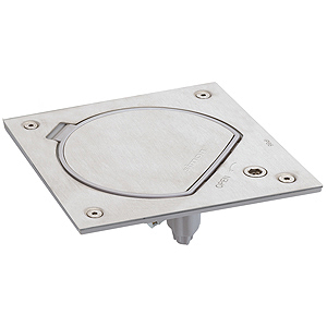Люк підлоговий IP66 під ключ, під 1 модуль 45х45 мм, нержавіюча сталь (KSE0SEC/23/72)