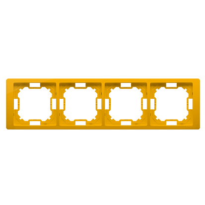 Рамка Neos BASIC 4x, желтый (BMRC4/034)