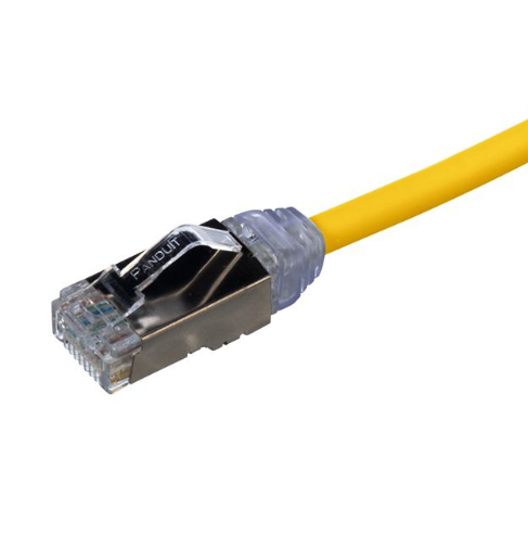 Патч-корд FTP 28AWG, кат 6A, 3м, жовтий