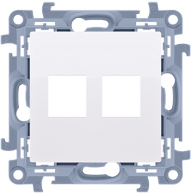 Адаптер информационный SIMON10 2xRJ45 Keystone, белый (CKP2.01/11)