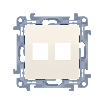 Адаптер информационный SIMON10 2xRJ45 Keystone, кремовый (CKP2.01/41)