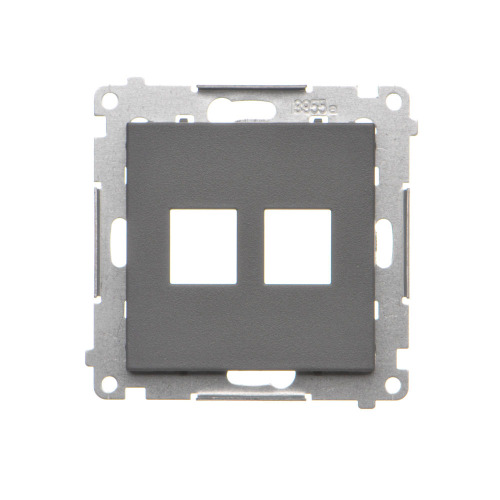 Адаптер інформаційний Simon55 2xRJ45 Keystone, графіт матовий (TKP2.01/116)