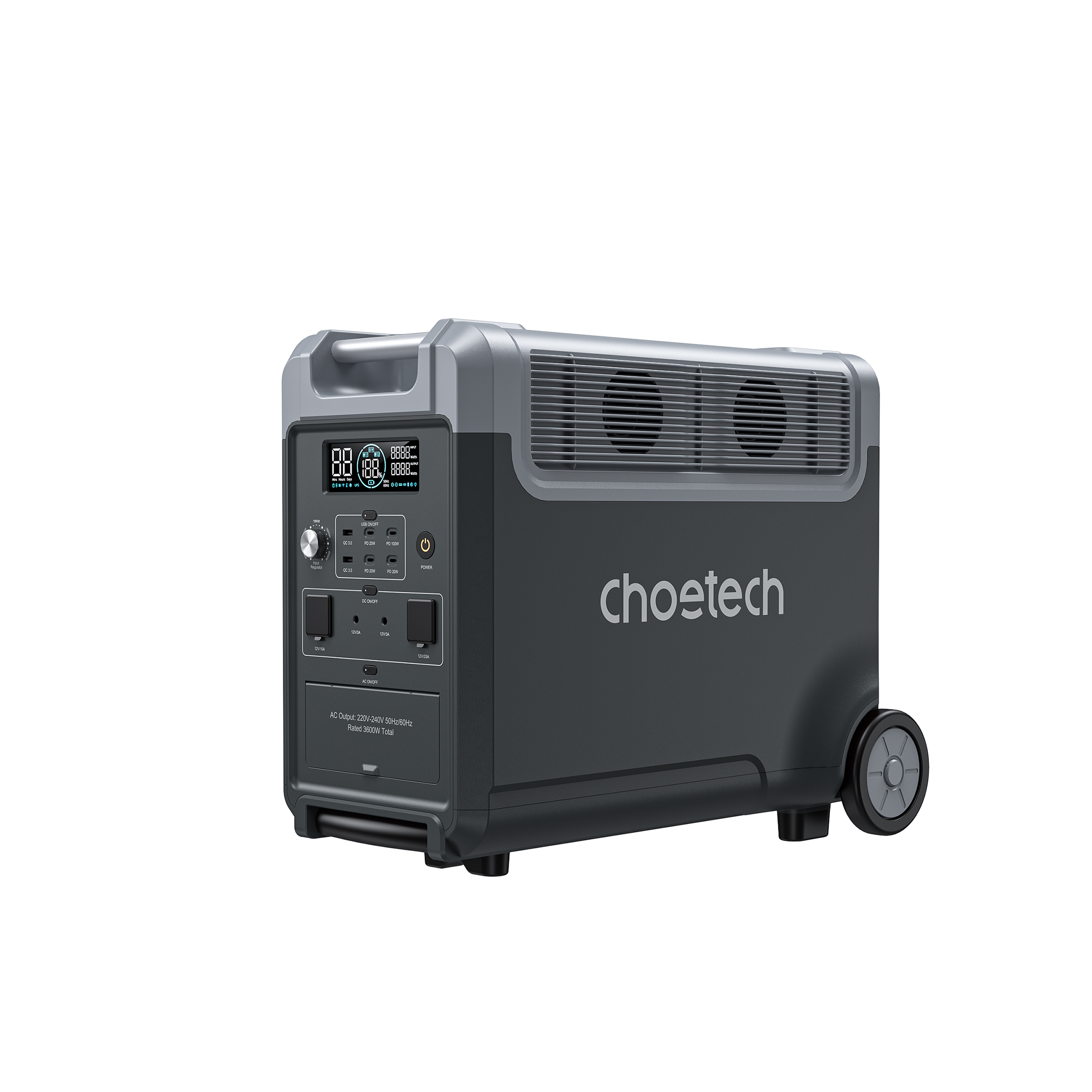 Choetech BS066 3600W / 3840Wh з функцією ДБЖ та 2-х додаткових АКБ