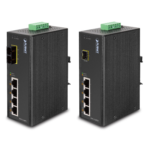 IP30 4-Port/TP + 1-Port Fiber(SFP) POE Industrial Fast Ethernet Switch (-40 to 75 C)