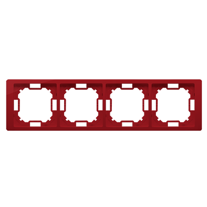Рамка BASIC Neos 4x, рубиновый (BMRC4/033) Рамка BASIC Neos 4x, рубиновый (BMRC4/033)
