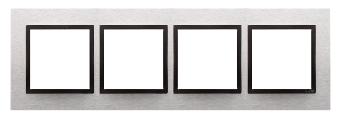 Рамка Premium NATURE 4x, металлическая Inox Yang (DRN4/76) Рамка Premium NATURE 4x, металлическая Inox Yang (DRN4/76)