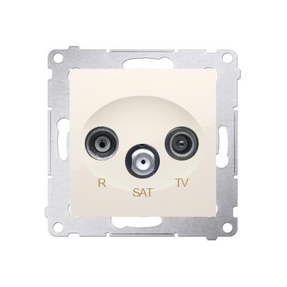 Розетка Premium TV+R+SAT, кремовый (DASK.01/41)