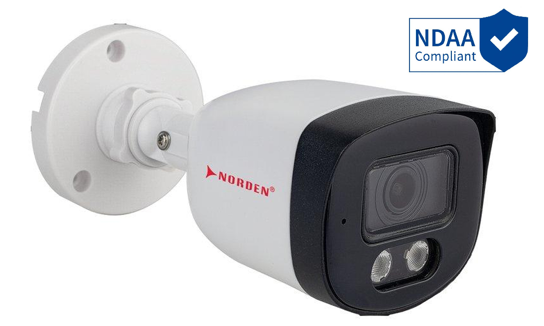 2 МП IP66 Compact Bullet камера з фіксованим об'єктивом 2,8 mm, PoE, мікрофоном та 30m IR