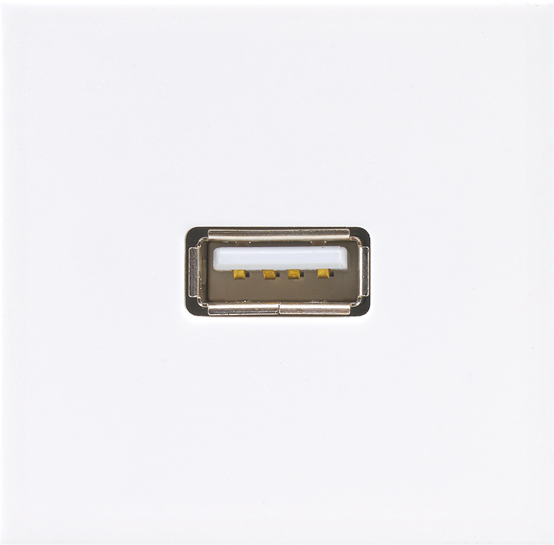 Розетка К45 45х45 мм 1хUSB-A 3.0 "мама-мама", білий (K128C/9)