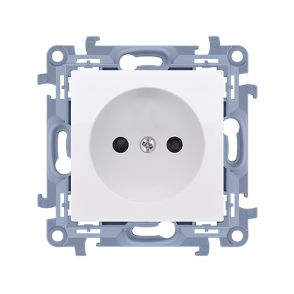 Розетка электрическая SIMON10  без заземления, белый цвет (CG1.01/11)