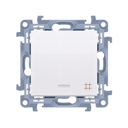 Bыключатель SIMON10 перекрестный 1х с подсветкой, белый  (CW7L.01/11)