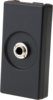 Модуль 22,5х45мм Mini-Jack (аудио 3,5мм) винтовой зажим, черный (K123B/14)