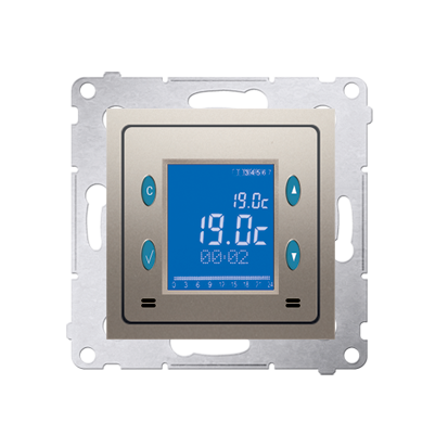 Электронный термостат Premium с внутренним датчиком температуры, золото (D75817.01/44)