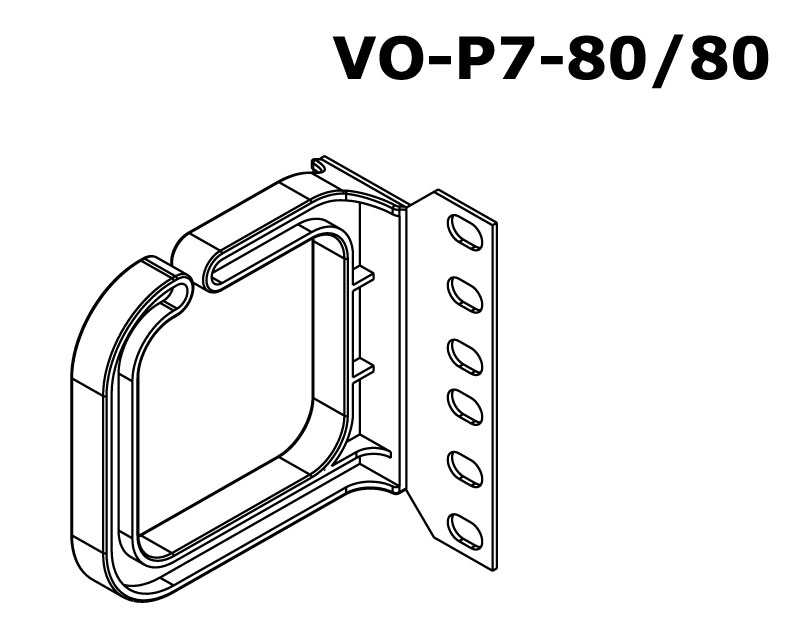 Кабелеутрим. гориз. 80х80мм., 1шт